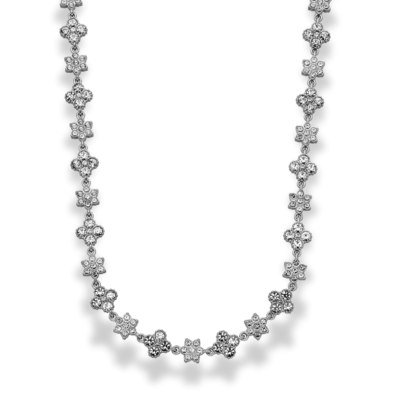 Crystal Majestic Flower Kette 14K Vergoldet