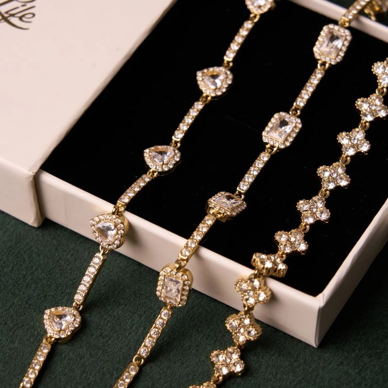 Crystal Flower Armband 14K Vergoldet
