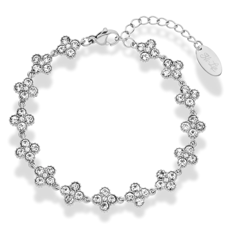 Crystal Flower Armband 14K Vergoldet
