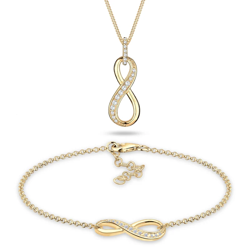 Fluid Infinity Halskette & Armband Schmuck Set