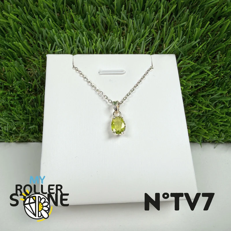 Grüner Turmalin (Verdelit) Anhänger, 925 Sterling Silber #7
