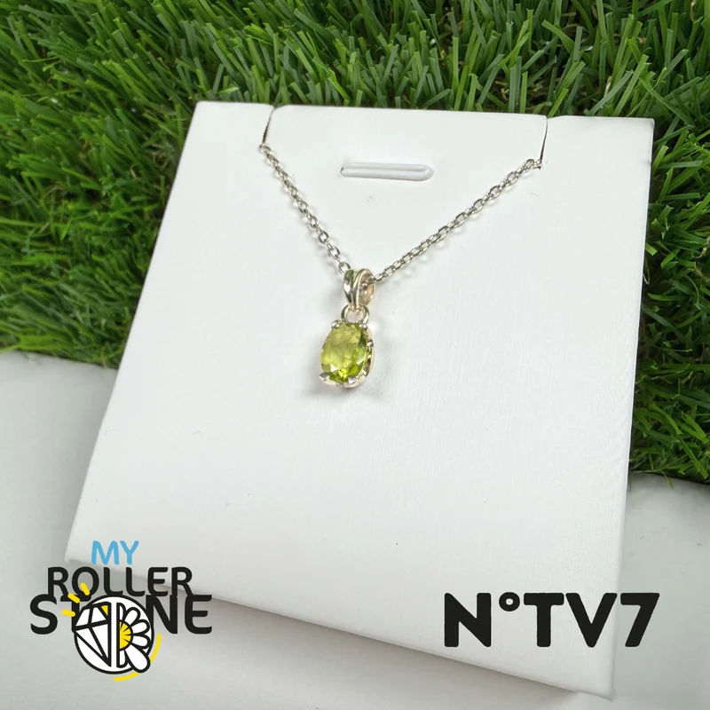 Grüner Turmalin (Verdelit) Anhänger, 925 Sterling Silber #7