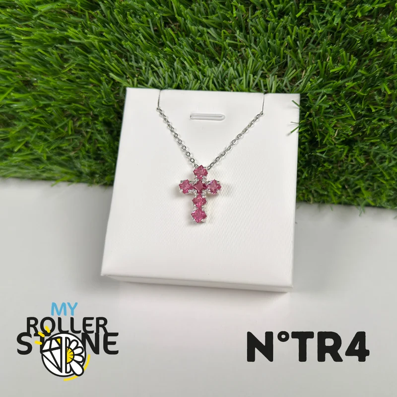 Anhänger aus rosa Turmalin (Rubellit) – 925er Sterlingsilber – Nr. 4