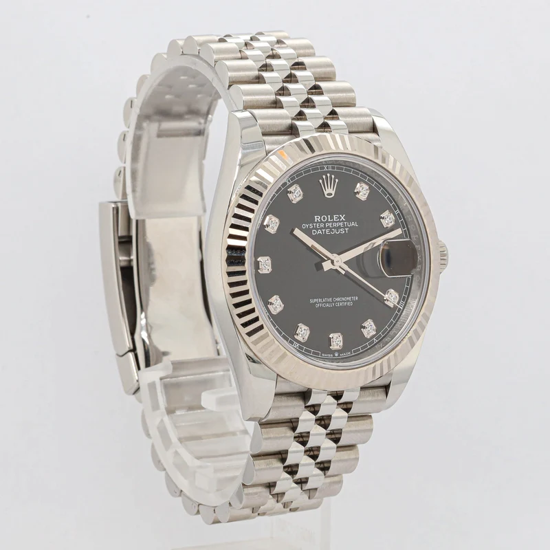 Rolex Datejust 41 126334 Black Diamond Dial Jubilee