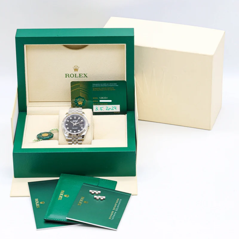 Rolex Datejust 41 126334 Black Diamond Dial Jubilee