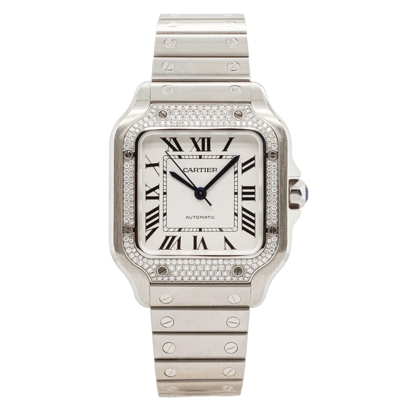 Cartier Santos 35,1 x 42 W4SA0005 Medium Diamonds 09/25 Rechnug DE