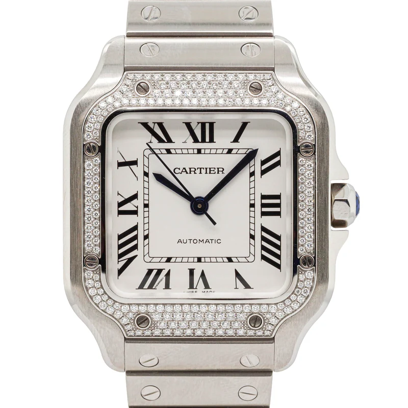 Cartier Santos 35,1 x 42 W4SA0005 Medium Diamonds 09/25 Rechnug DE