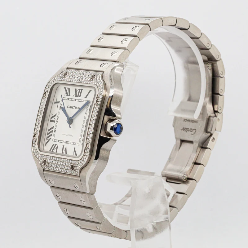 Cartier Santos 35,1 x 42 W4SA0005 Medium Diamonds 09/25 Rechnug DE