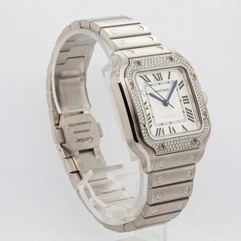 Cartier Santos 35,1 x 42 W4SA0005 Medium Diamonds 09/25 Rechnug DE