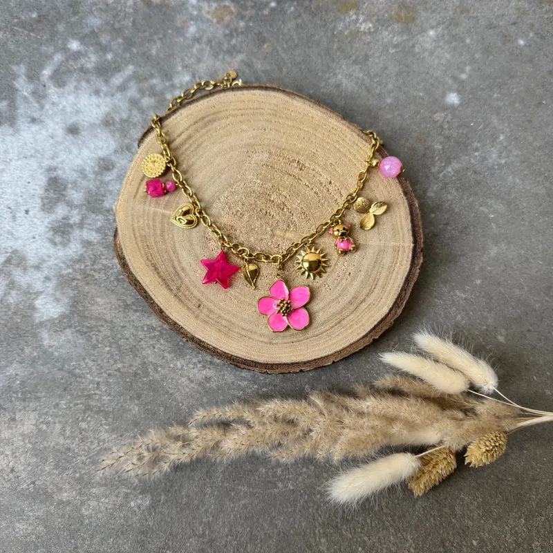 VIBES Kette | Pink x Gold