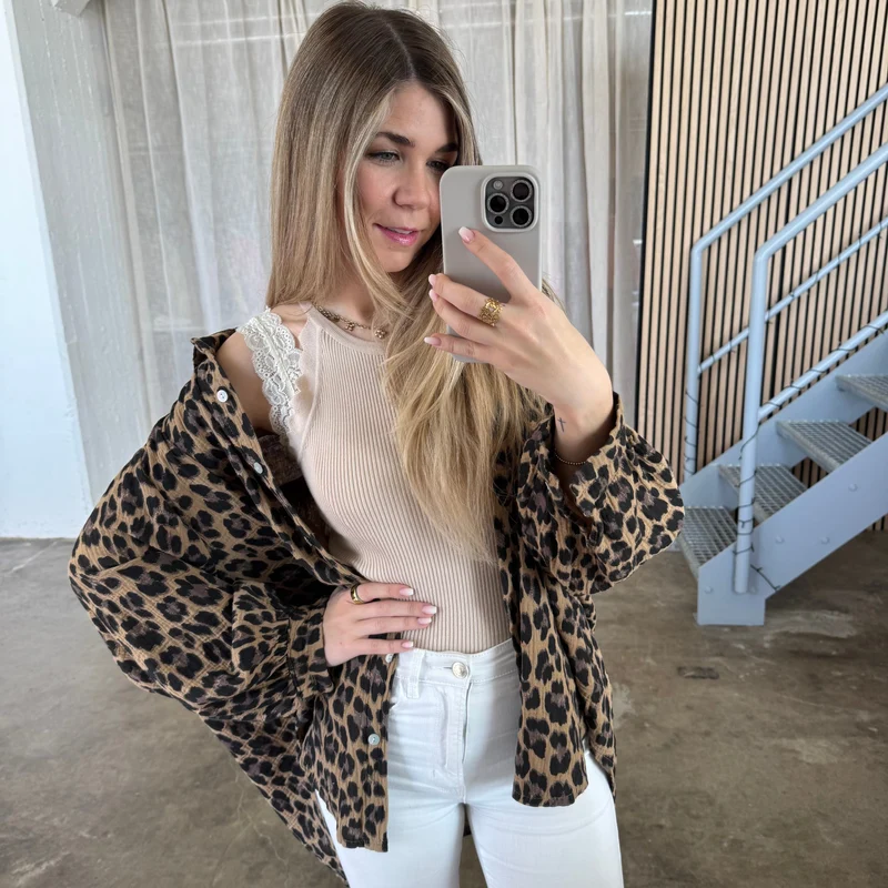 Oversize Musselinbluse - LeoLeo