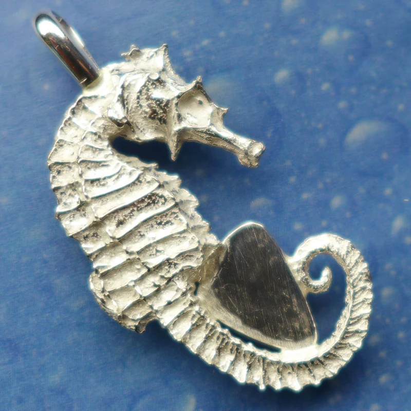 Seepferdchen Kette Opal Anhänger Silber Schmuck
