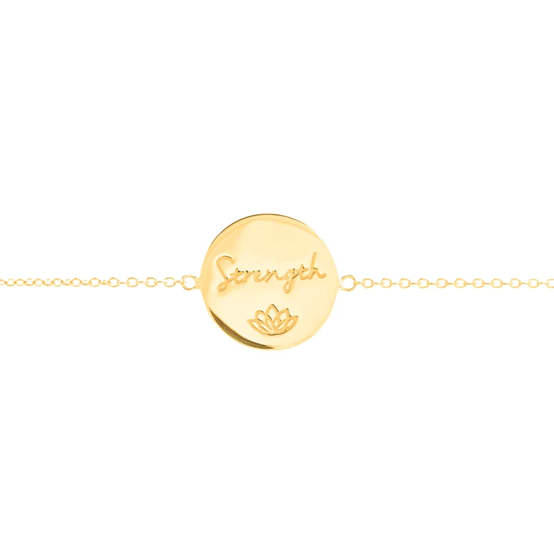 Strength Disc Bracelet in Gold