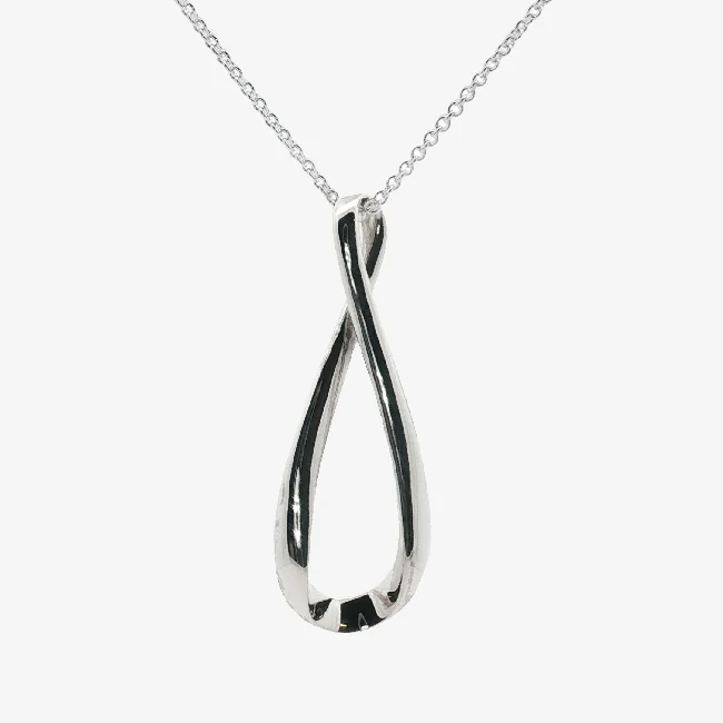 Silver Figure of Eight Chunky Necklace