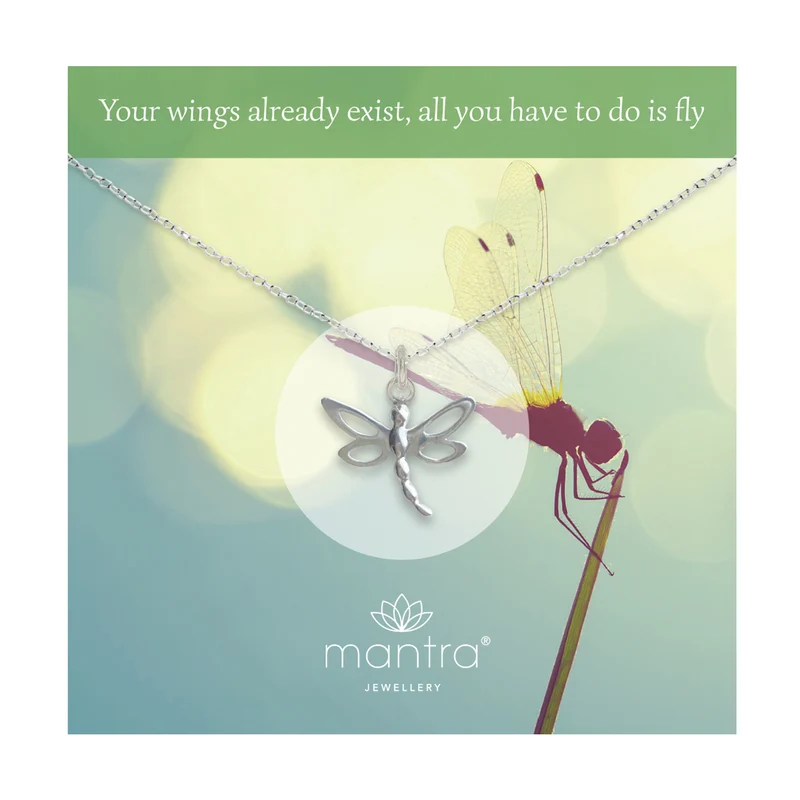 Dragonfly Necklace in Sterling Silver