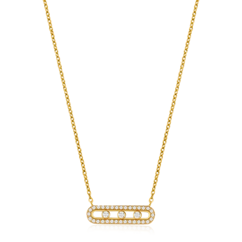 Pave Soul Kette 18K Vergoldet