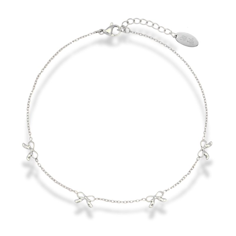 Tiny Ribbon Fußkette 14K Vergoldet