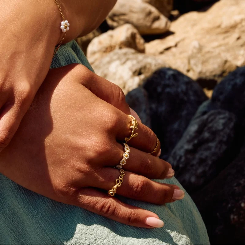 All Around Rose Ring 14K Vergoldet