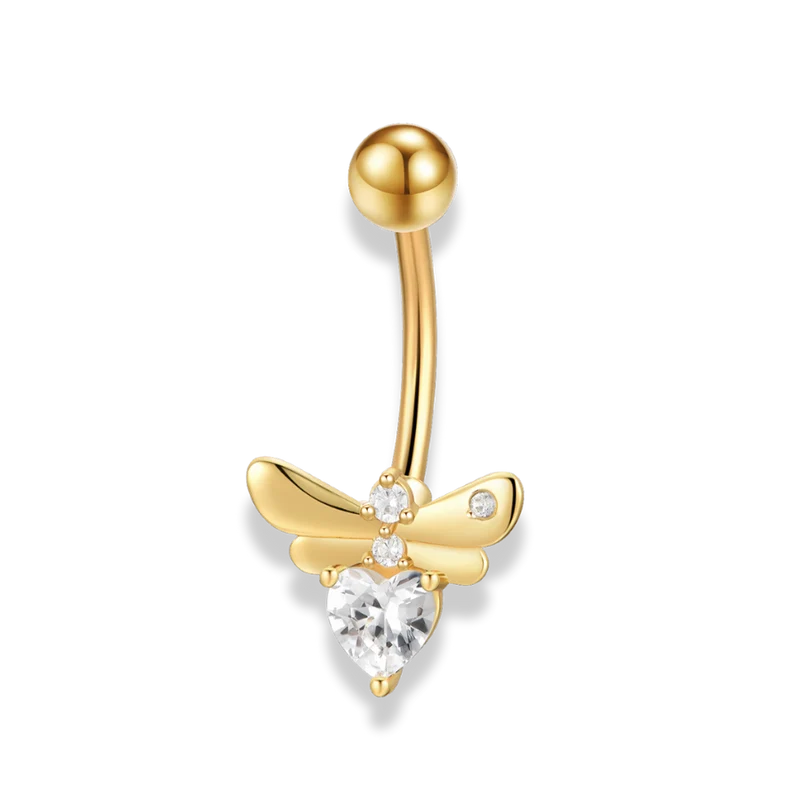 Golden Sphinx Moth Belly Piercing