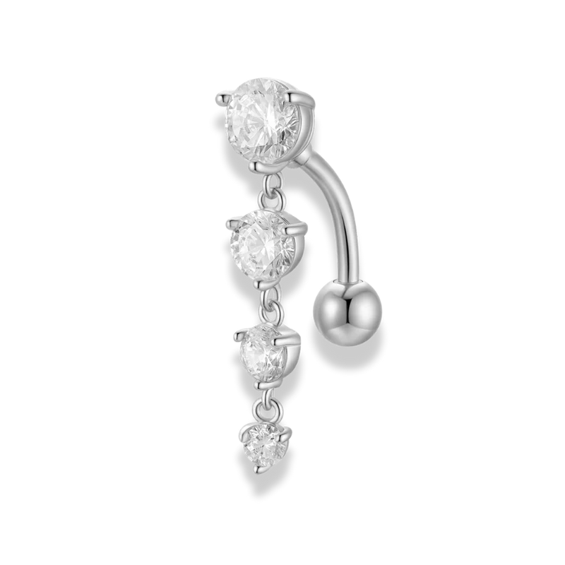 Dangling Pave Belly Piercing
