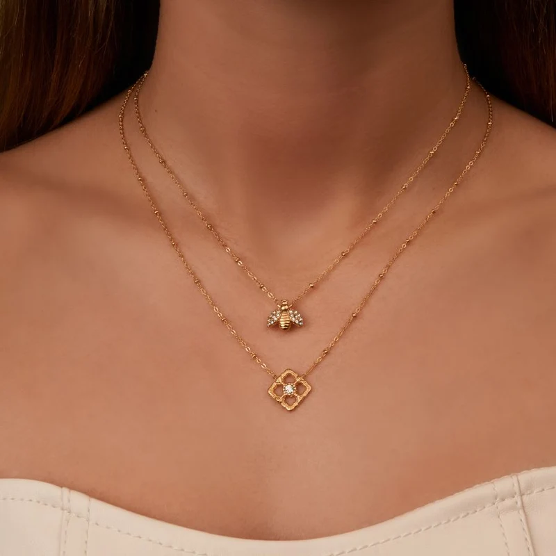 Heavenly Bee Kette 18K Vergoldet
