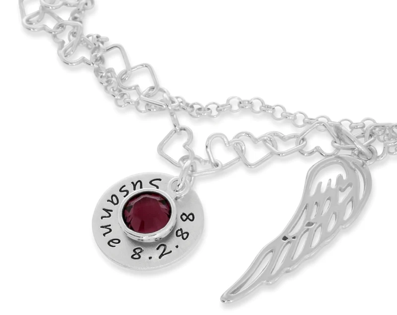 SCHUTZENGEL ARMBAND SILBER NAMENSCHMUCK ZUR TAUFE GRAVUR KOMMUNION