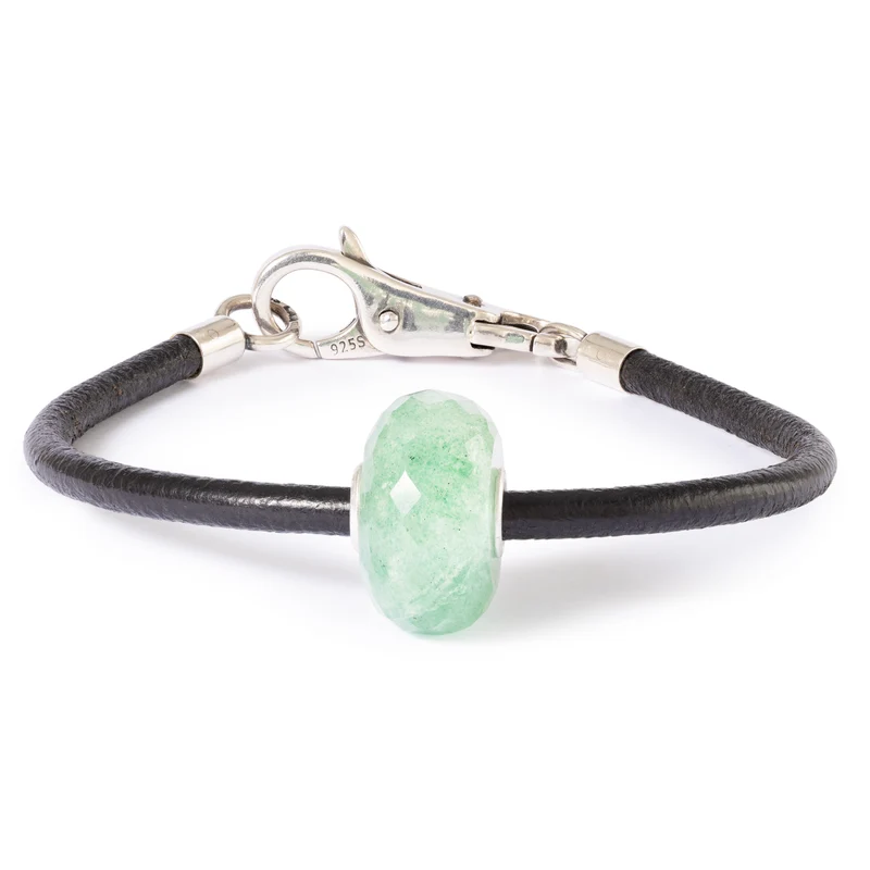 Grüner Aventurin Leder Armband