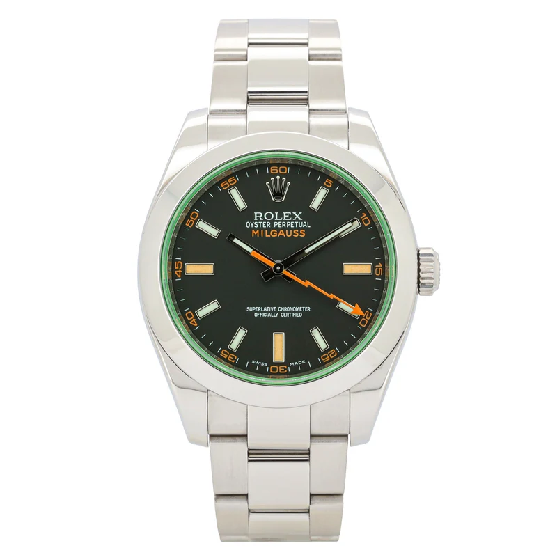 Rolex Milgauss 40 116400GV Green Dial Edelstahl LC 100 good Condition