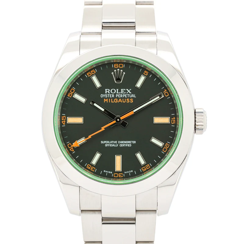 Rolex Milgauss 40 116400GV Green Dial Edelstahl LC 100 good Condition