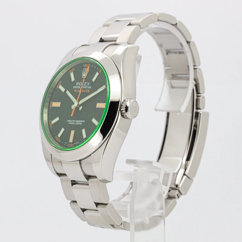 Rolex Milgauss 40 116400GV Green Dial Edelstahl LC 100 good Condition