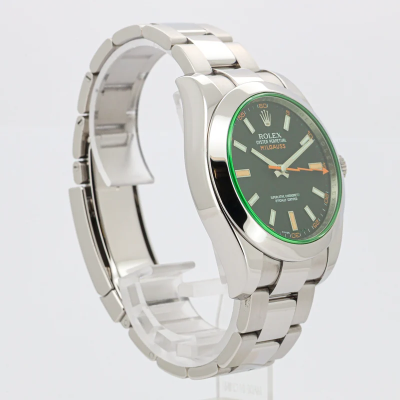 Rolex Milgauss 40 116400GV Green Dial Edelstahl LC 100 good Condition