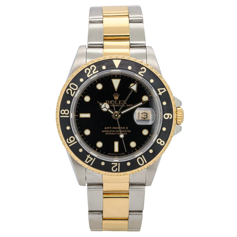 Rolex GMT-Master II 16713 Stahl/Gold Black Dial Sn. L...