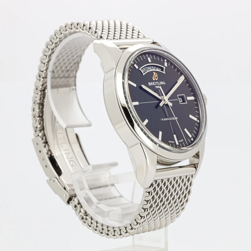 Breitling Transocean Day & Date 43 A45310 Edelstahl