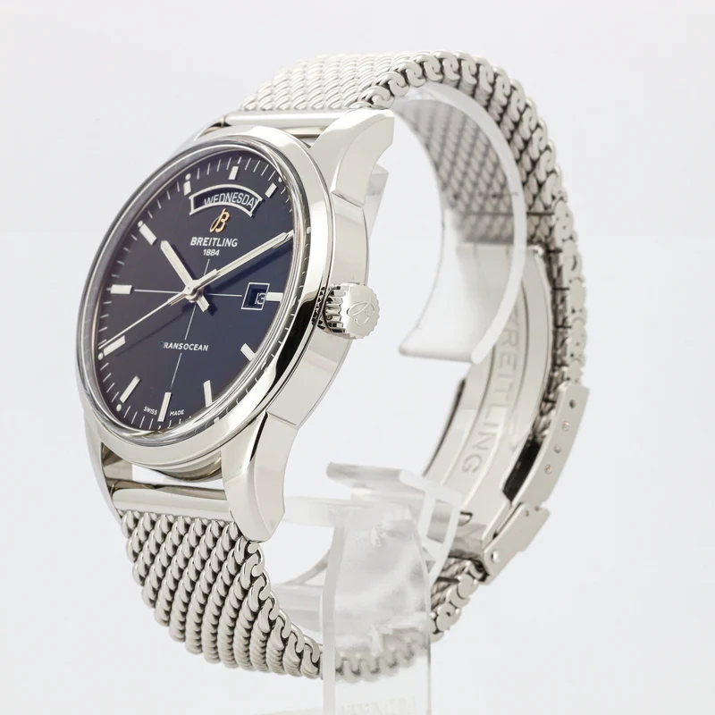 Breitling Transocean Day & Date 43 A45310 Edelstahl