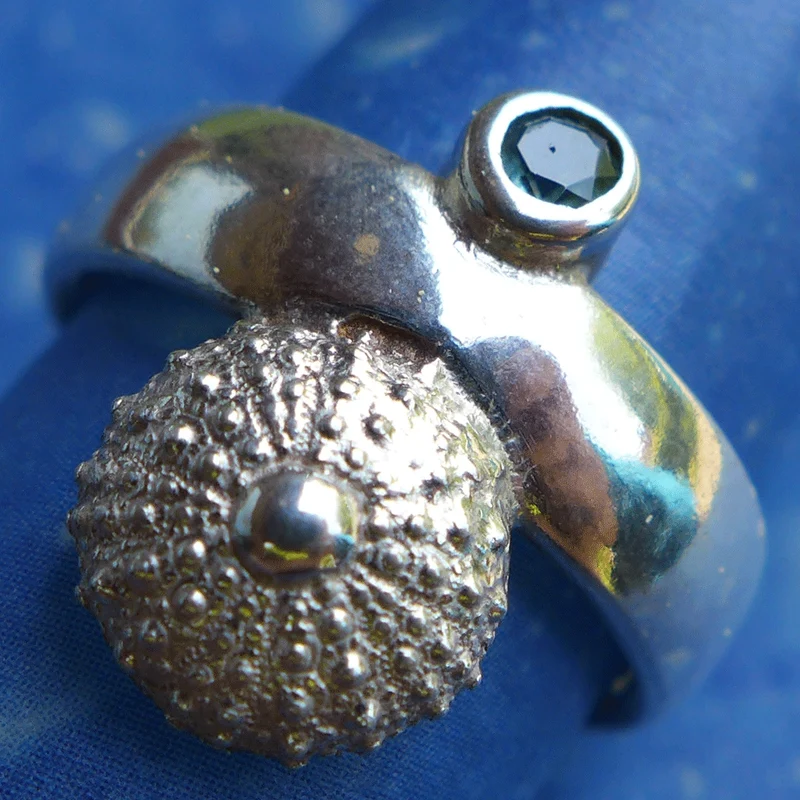 Seeigel Ring Silber Maritim Schmuck