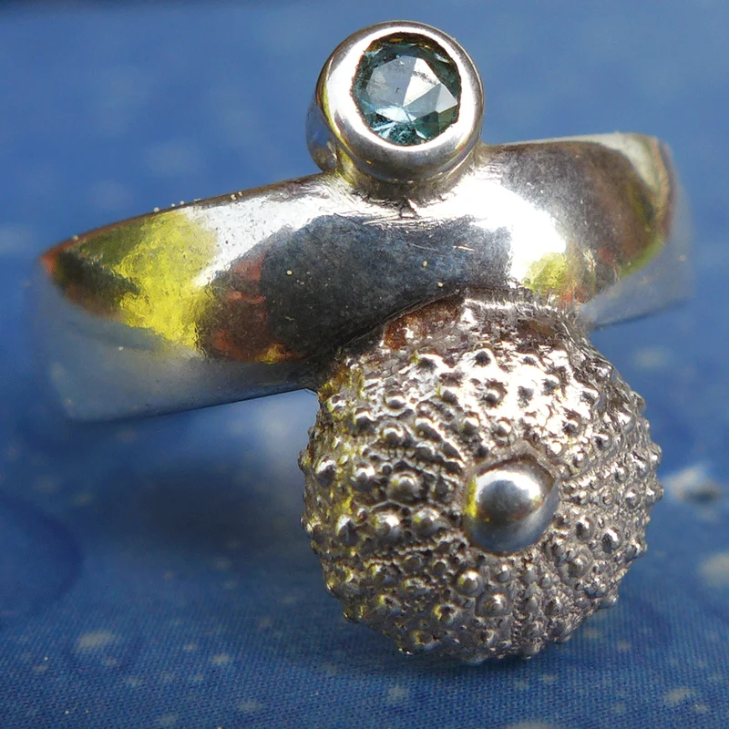 Seeigel Ring Silber Maritim Schmuck