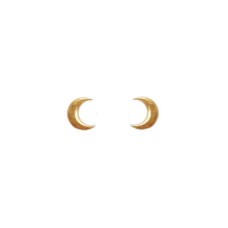 Crescent Moon Earrings in Gold