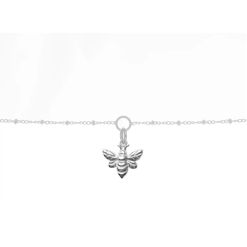 Bee Charm Bracelet in Sterling Silver
