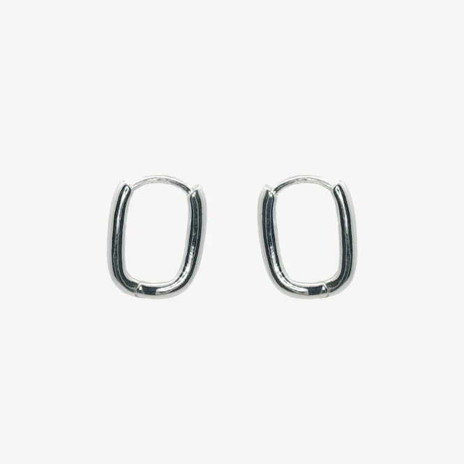 Silver Slim Huggie Clip Earrings
