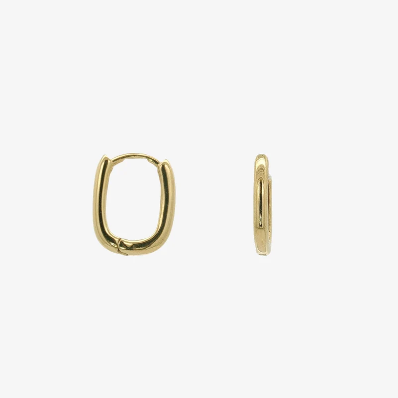 Gold Slim Huggie Clip Earrings