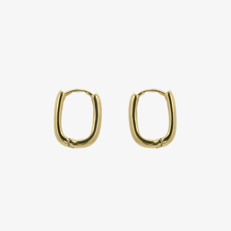 Gold Slim Huggie Clip Earrings