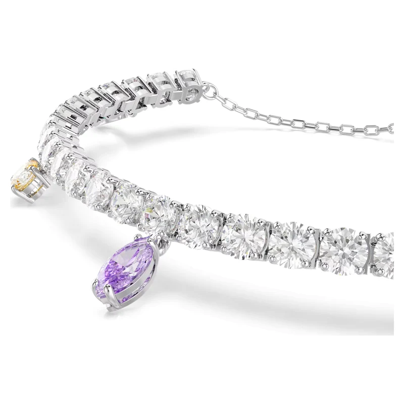 Ariana Grande x Swarovski Multicoloured Mixed-Cut Bracelet in Rhodium Silver