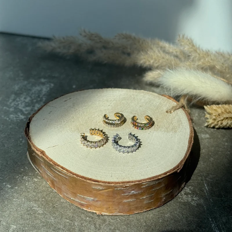 Double Strass Earcuff I Gold
