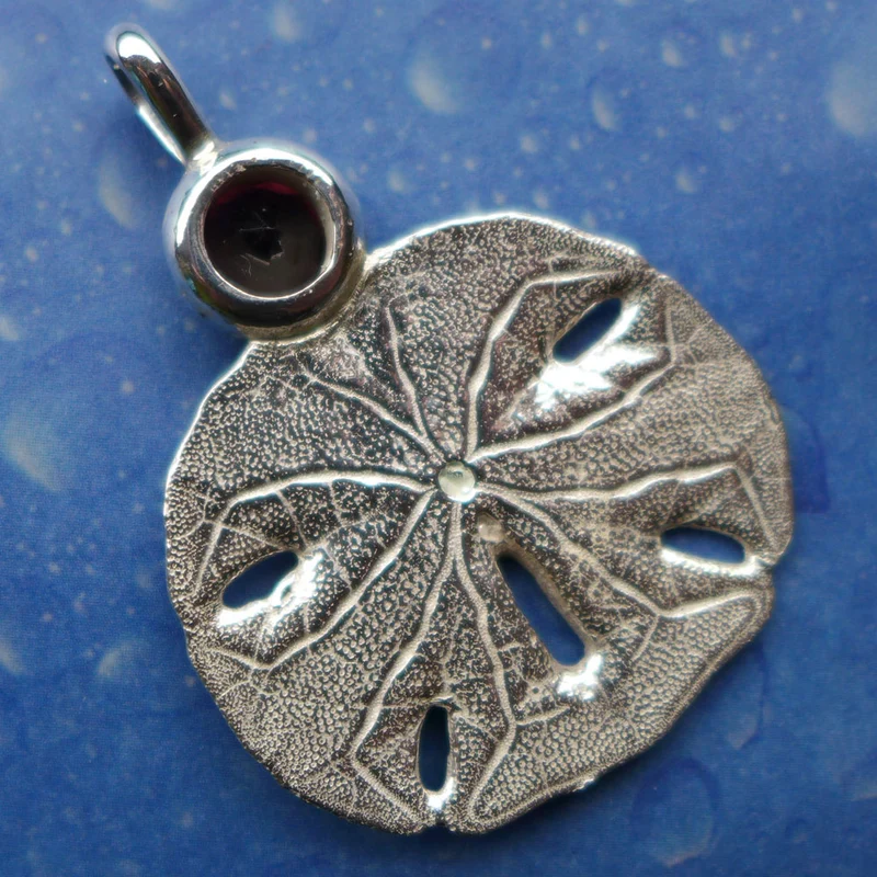 Seeigel Kette Sanddollar Turmalin Schmuck