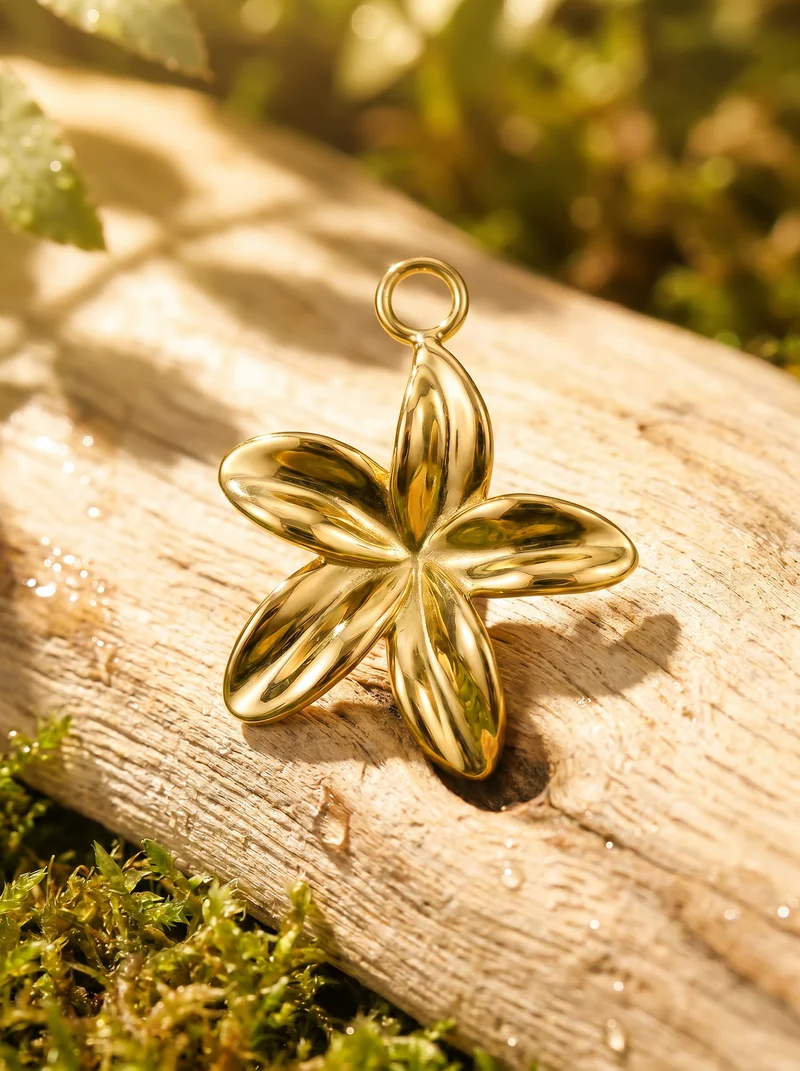 Plumeria Ohrring-Charm