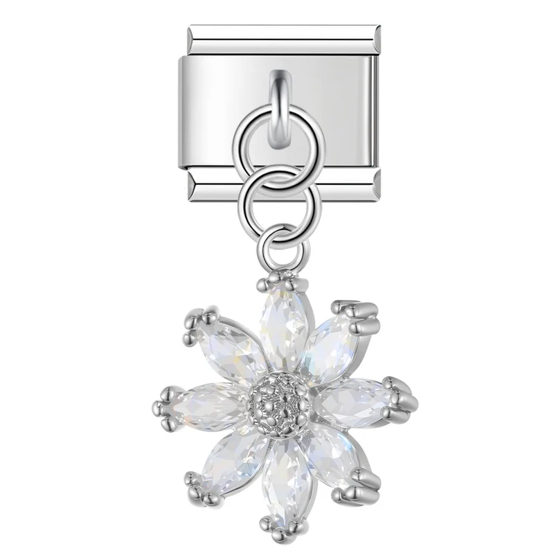 Edelstein Blume Anhänger