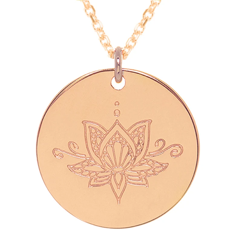 Ornate Lotus myMantra Necklace in Rose Gold, 45cm