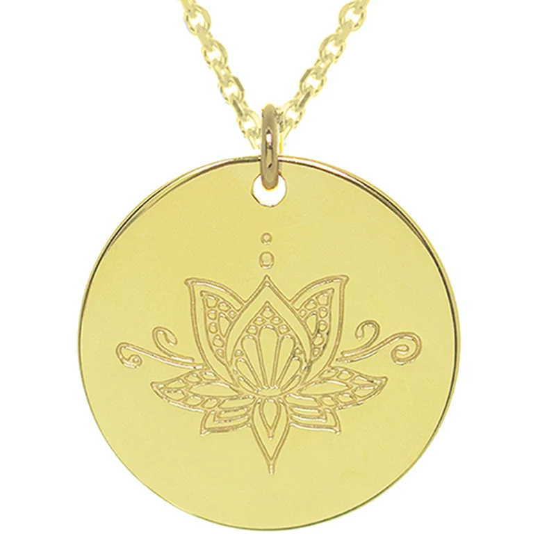 Ornate Lotus myMantra Necklace in Gold, 80cm
