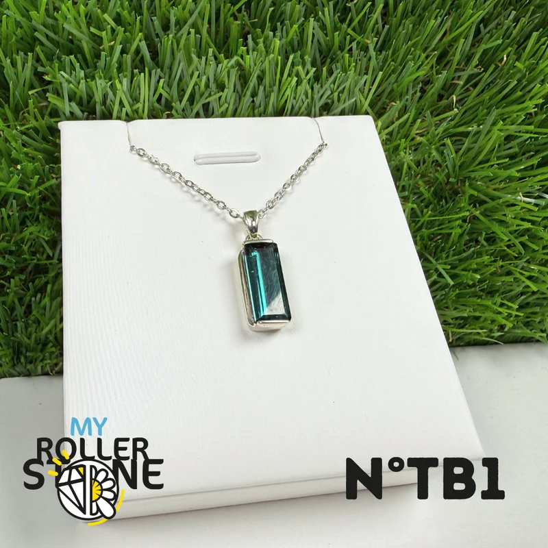 Blauer Turmalin (Indicolith) - 925er Silber - Nr. 1