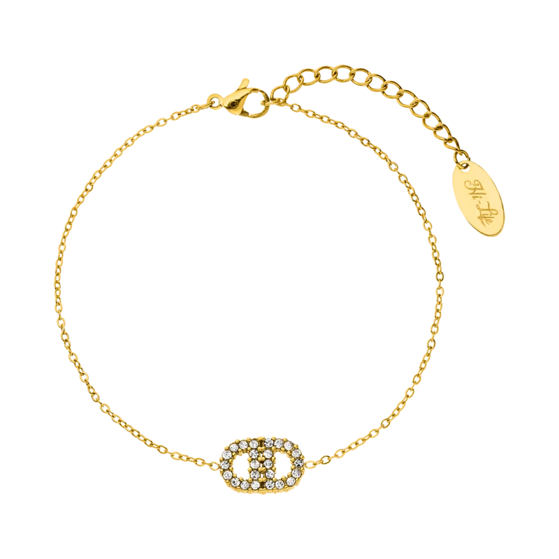 Deluxe Pave Armband 14K Vergoldet